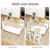 Kitchen Island with Storage, Rolling Kitchen Cart with Foldable Drop Leaf, Power Outlet and USB Ports