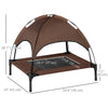 Elevated Dog Bed with Canopy, Portable Raised Dog Cot for M Sized Dogs, Indoor & Outdoor, 30