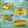 Qaba Teeter Totter Seesaw for Kids, 2 in 1 Metal Rocking Seesaw for Toddlers Age 3-8, Playground Equipment for Backyard