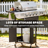 4 Burner Propane Gas Grill with Side Burner, 53,000 BTU BBQ Grill with Cast Iron Grates, Wheels, Warming Rack, Cabinet