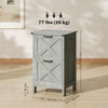 Vertical Filing Cabinet with 2 Drawers, Rustic Farmhouse Office Storage Cabinet for A4, Letter Size, Stone Grey