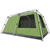 Tunnel Tent Camping Shelter w/ Porch, Two Rooms, Lamp Hook, Portable Carry Bag, Green
