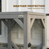 Cat Tunnel, Wooden Catio Outdoor Cat Enclosure with 2 Doors and Extendable Design, Wall-Mounted Pet Run