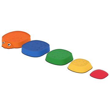 Qaba Ladybug Balance Stepping Stones for Promoting Balance Coordination and Strength, Outdoor & Indoor Obstacle Course