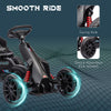 Pedal Go Kart with Adjustable Seat, Forward, Backward, Handbrake, Shock Absorption for 3-8 Years, Black