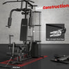 Soozier Home Gym, Multifunction Gym Equipment Workout Station with 100Lbs Weight Stack for Lat Pulldown, Leg Extensions, Preacher Bicep Curls, Triceps Pulldowns, Chest Press, Black