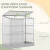Aluminum Cold Frame Greenhouse, Raised Planter Bed Protection with Openable Top and 2 Shelves for Outdoor Indoor