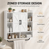Bathroom Wall Cabinet, Medicine Cabinet Wall Mounted with Open and Hidden Storage Space for Bathroom, White