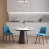 Upholstered Dining Chairs Set of 4, Velvet Accent Chair with Back and Wood-grain Steel Leg for Kitchen