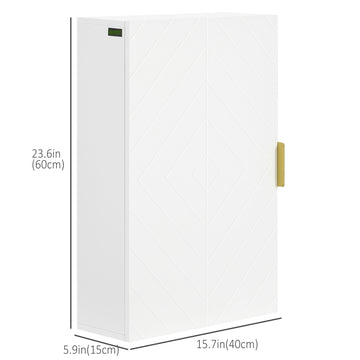 Bathroom Medicine Cabinet, Modern Wall Cabinet with Adjustable Shelves and Single Door for Laundry Room