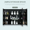 LED Medicine Cabinet with Mirror, Wall Mounted Bathroom Mirror Cabinet with Adjustable Shelves, High Gloss