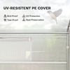 Walk-in Tunnel Greenhouse with UV/Wind Resistant, Galvanized Steel Frame and Windows, Garden Planting Warm House, 13' x 10' x 6.5' , White
