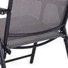 2-Piece Folding Dining Chair Set for Relaxing on Patio, Balcony, or Garden, Comfortable Outdoor Furniture with Armrests, Black