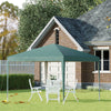 10 x 10ft Folding Pop Up Tent Outdoor Gazebo Canopy with Carrying Bag, Dark Green