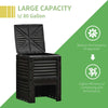 Garden Compost Bin Large Outdoor Compost Container 80 Gallon Fast Creation of Fertile Soil Aerating Compost Box, Easy Assembly, Black