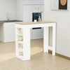 Bar Table, High Top Pub Table with 4 Storage Shelves, Modern Bar Height Table for Home Bar, Kitchen