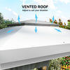 12' x 12' Pop Up Canopy Sun Shade Instant Tent Folding with Mesh Sidewalls, Grey