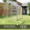 Greenhouse Garden, Green House, Outdoor Greenhouse Kit, PC Board with Sliding Door, 6.2' x 4.3' x 6.6', Silver