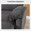 Modular Sectional Sofa, Oversized U-Shaped Couch with Spring Cushion, Corduroy Sofa for Living Room, Charcoal Grey