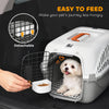 Airline Approved Pet Carrier for Mini Dogs and Cats with Steel Wire Door, Water Bowl, for Car, Airplane, Outdoor