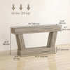 63 Inch Vintage Console Table, Narrow Entryway Table with Open Shelf for Living Room, Light Brown