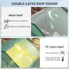 Mini Greenhouse with Screen Roof, Portable Small Greenhouse with Roll-Up Zipper Door, 27.6