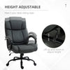 Linen Computer Desk Chair, Executive Office Chair with Spring Padding and Swivel Wheels, Charcoal Grey