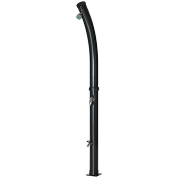 Solar Outdoor Shower, 5.3-Gallon Garden Shower with Adjustable Water Temperature up to 140°F, Black