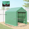 8' x 6' x 7' Portable Walk-In Greenhouse Hot House with 18 Shelves,  Water/UV Resistant Weather Cover, & Roll Up Door