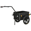 Multi-Functional Bike Trailer Steel Large Bike Luggage Cart Carrier Black
