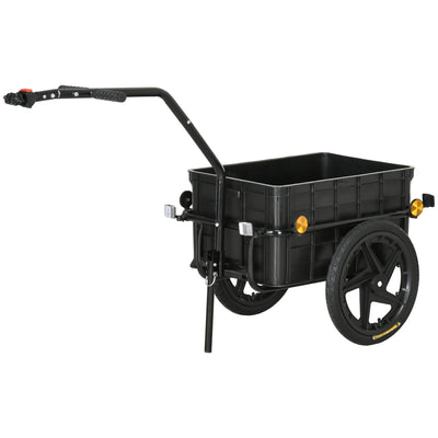 Multi-Functional Bike Trailer Steel Large Bike Luggage Cart Carrier Black