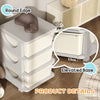 Qaba 3 Tier Kids Toy Organizer and Storage Bins with 3 Plastic Drawers, Cream White