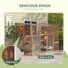 Cat Catio, Large Outdoor Cat Enclosure with 2 Condos, Jumping Platforms, Waterproof Roof, Orange
