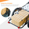 Steel Trailer for Bike, Bicycle Cargo Trailer with Foldable Storage Box and Safe Reflectors, Max Load 88LBS, Blue