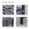 Steel Garden Bench w/ Middle Table, Umbrella Hole, Double Seat for Outdoor, Patio, Backyard  Weather-Resistant Frame, Black