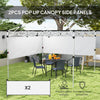 Canopy Sidewalls for 10' x 10' or 10' x 20' Pop up Canopy, 2 PCS Canopy Half Walls Only, White