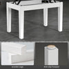 Adjustable Piano Bench with Storage and Soft PU Leather Padded, with Enough Music Storage Design, White