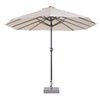 15ft Double-Sided Patio Umbrella Rectangular Parasol Sun Shelter Canopy Shade UV Protection w/ Hand Crank