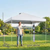 9.6 x 9.6 ft Pop Up Canopy Tent with Pockets, UPF 50+ 1-Button Push Outdoor Instant Canopy with Sandbags, Wheeled Bag