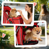 Pet Stroller with Reflective Strips, Foldable Cat Stroller with 360° Swivel Wheels for Small Dogs and Cats, Red