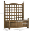 Garden Planter with Trellis for Climbing Vines, Wood Raised Garden Bed, Planter Box for Garden, Indoor Outdoor, Coffee