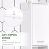 Tall Bathroom Vanities, Narrow Bathroom Cabinets with 2 Doors, Open Compartment and Adjustable Shelves, White