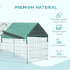 Pet Playpen with Roof, Metal Guinea Pig Cage, Rabbit Pen, Chicken Coop Run, Catio Cat Enclosure with Cover, Doors, Indoor Outdoor for Small Animals, 87