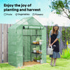 3-Tier Mini Greenhouse, Walk-in Greenhouse, Garden Hot House with 4 Shelves, Roll-Up Door and Weatherized Cover, 56