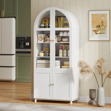 Arched Kitchen Pantry Cabinet, 71
