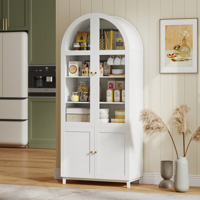 Arched Kitchen Pantry Cabinet, 71