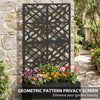 Metal Raised Garden Bed with Trellis for Climbing Plants, Freestanding or Wall Mounted Flower Bed with Privacy Panel
