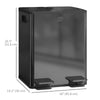Dual Garbage Bin, Soft-Close Trash Can with Foot Pedal, 2 x 20 Liter Garbage Can with Removable Inner Buckets, Black