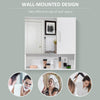 Bathroom Mirror Cabinet, Wall Mounted Medicine Cabinet with Double Doors and Adjustable Shelf, White