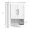 Bathroom Wall Cabinet, Medicine Cabinet, Toilet Storage Cabinet with Shelf for Living Room and Entryway, White